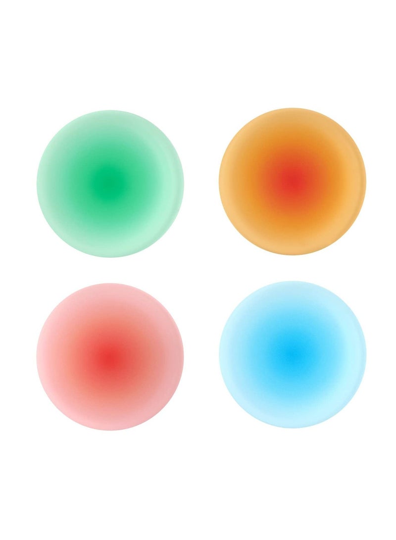 SYOSI SYOSI 4 Pcs Colorful Acrylic Coasters, Round Non-Slip Coasters Round Lovely Coasters 3.8 Inch Round Non-Slip Coasters for Coffee Cup, Tea Cup, Water Cup  - Image 1