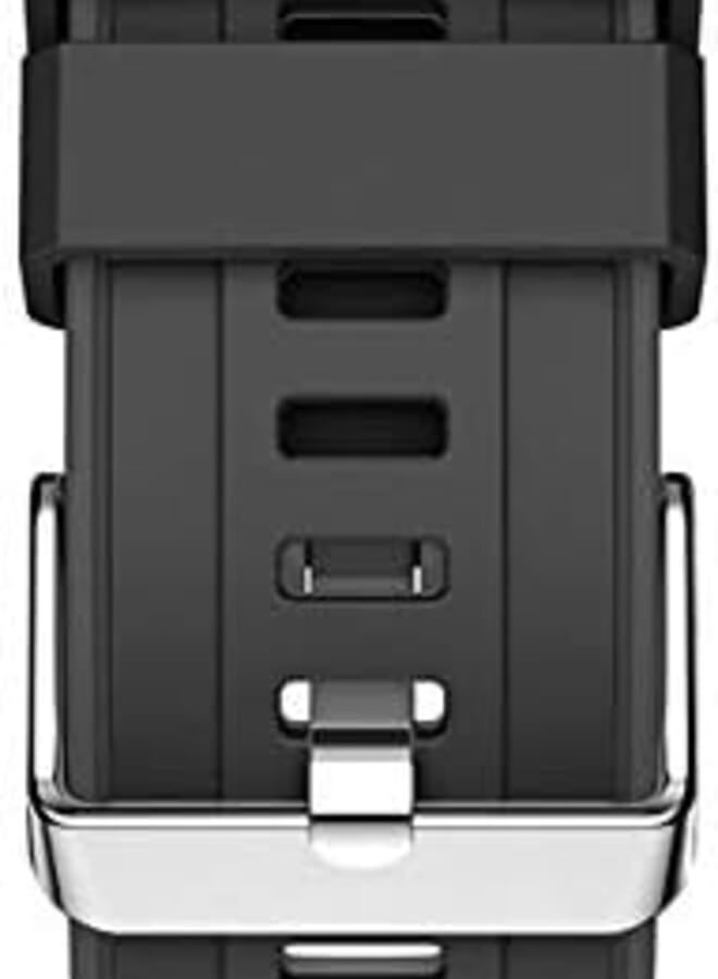 3إي سوار سيليكون رياضي ثنائي اللون لساعة هواوي جي تي 22 ملم أسود - Image 3