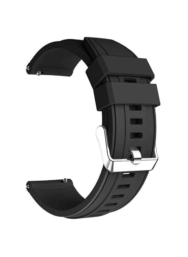 3إي سوار سيليكون رياضي ثنائي اللون لساعة هواوي جي تي 22 ملم أسود - Image 1