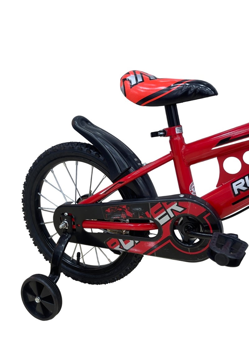 رانر دراجة فوكس للأطفال من رنر فوكس مع فرامل يدوية وسلة للأعمار من 3-8 سنوات، دراجات 12/16 بوصة مع عجلات تدريب ومصدات - Image 5
