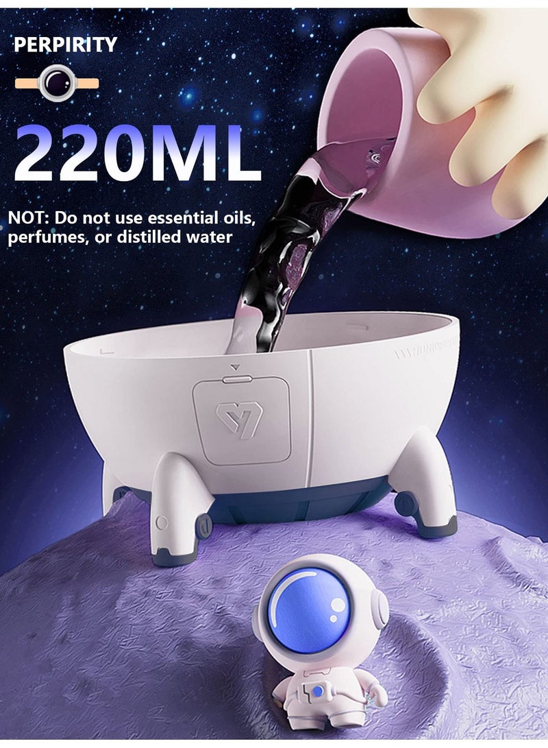 Arabest مرطب هواء محمول صغير، مرطبات ضباب بارد 220 مل، مرطب صغير مكتبي USB مع إيقاف تشغيل تلقائي، أضواء ملونة، مرطب لغرفة النوم للأطفال والنباتات والسفر. - Image 3