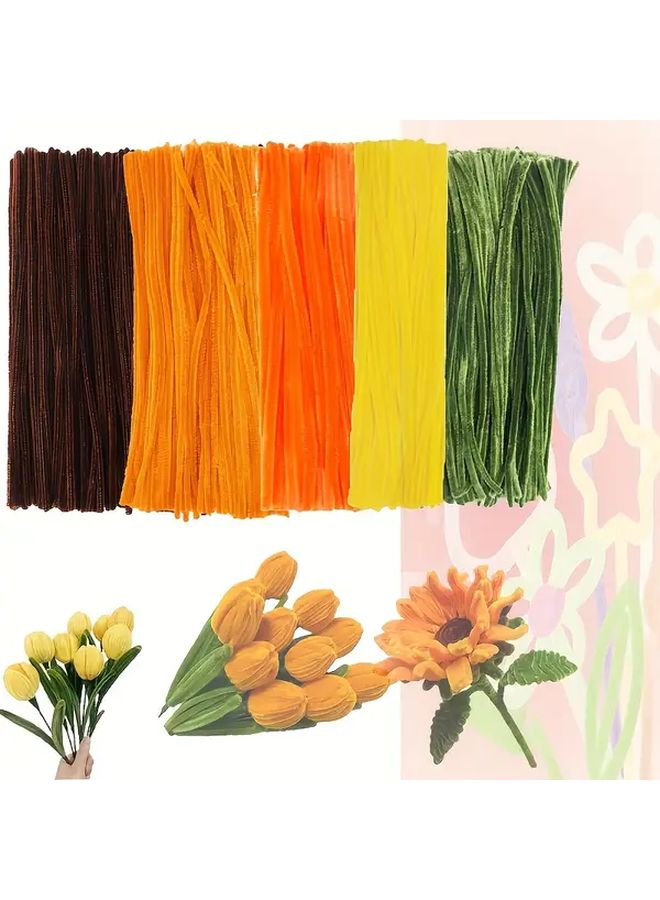 Brown Pipe Cleaners Set 500pcs Flexible Twist Rods For Arts And Crafts Projects - Image 1