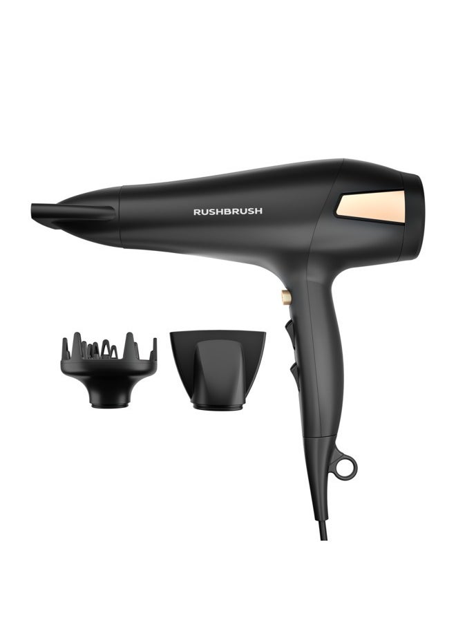 راش براش - مجفف الشعر D2 PRO أسود بقوة 2500 وات - Image 1