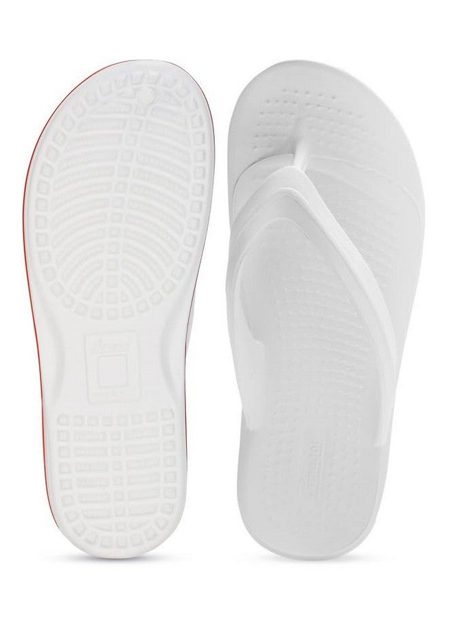 PARAGON K1129G Slippers for Men | Comfortable, Lightweight, Durable Flip Flops with Rubberised EVA Sole | Easy Washable Slip Ons | Ideal for Everyday Use White