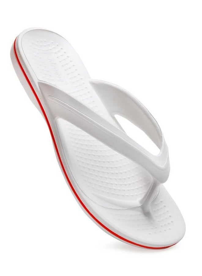 PARAGON K1129G Slippers for Men | Comfortable, Lightweight, Durable Flip Flops with Rubberised EVA Sole | Easy Washable Slip Ons | Ideal for Everyday Use White