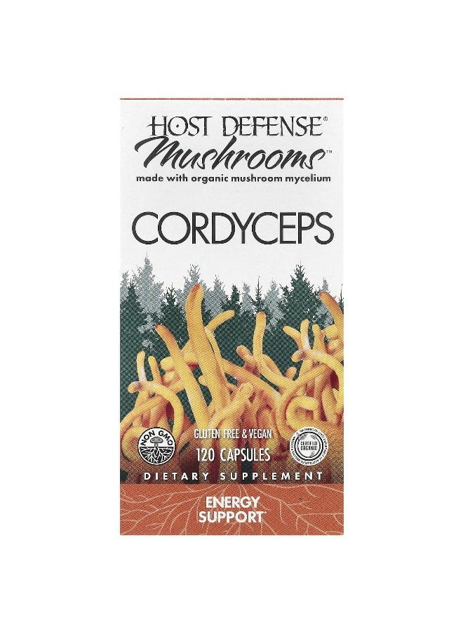Host Defense, Mushrooms™, Cordyceps, 1 g, 120 Capsules - Image 1