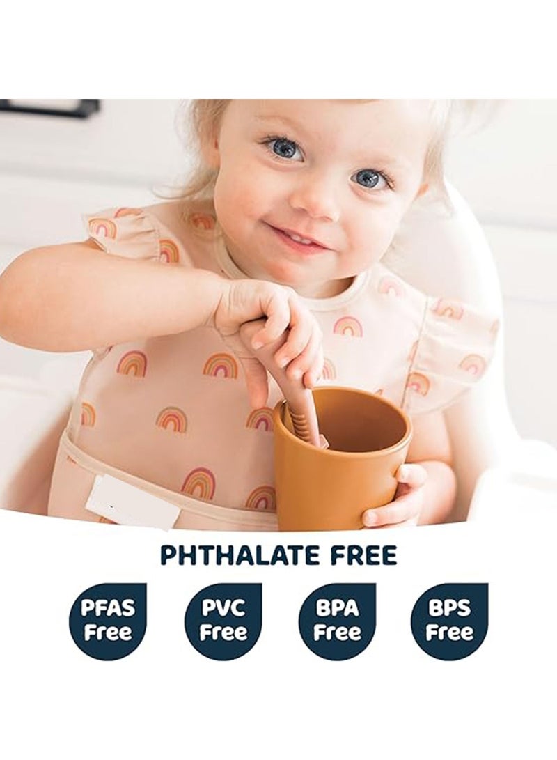 SHENYU 3 Pcs Mess-Proof Baby Bib - Waterproof Bib for Baby Boy or Girl - PFAS, PVC, BPA, Phthalate Free - Baby Food Bibs Adorable and Unique Designs for Infants and Children from 6 Months to 3 Years Old - Image 2