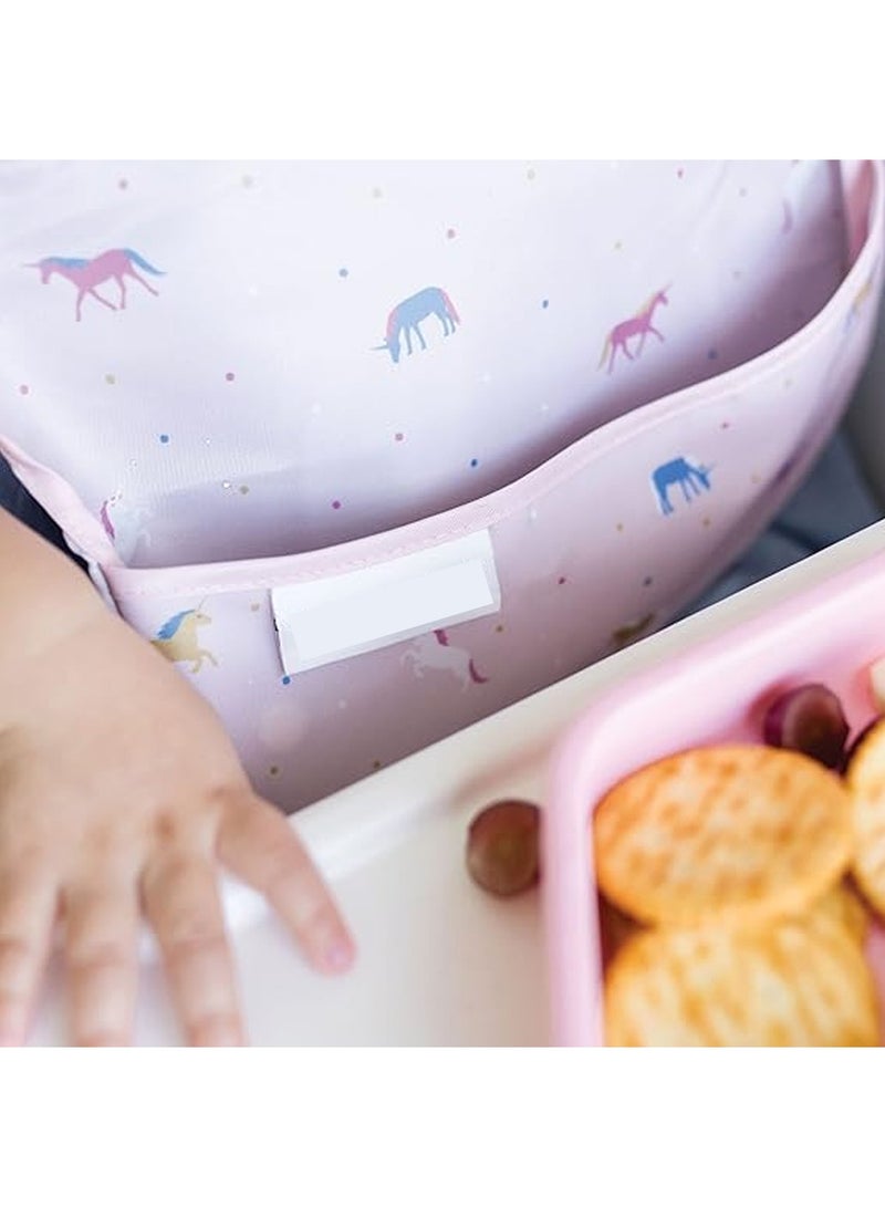 SHENYU 3 Pcs Mess-Proof Baby Bib - Waterproof Bib for Baby Boy or Girl - PFAS, PVC, BPA, Phthalate Free - Baby Food Bibs Adorable and Unique Designs for Infants and Children from 6 Months to 3 Years Old - Image 4