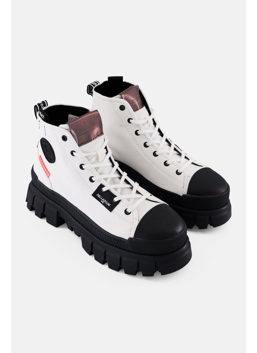 PALLADIUM Women Revolt Hi Tx Lace Up Ankle Boots, White  - Image 1