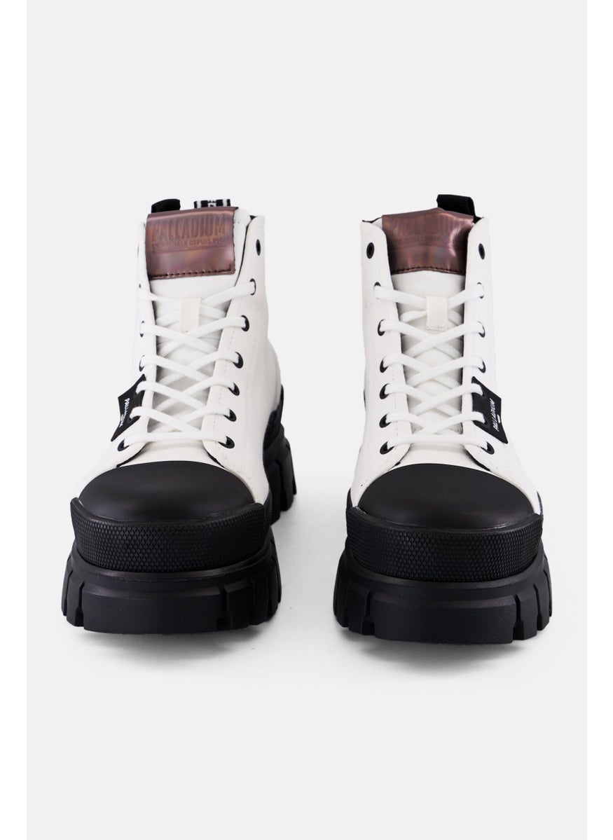 PALLADIUM Women Revolt Hi Tx Lace Up Ankle Boots, White  - Image 2