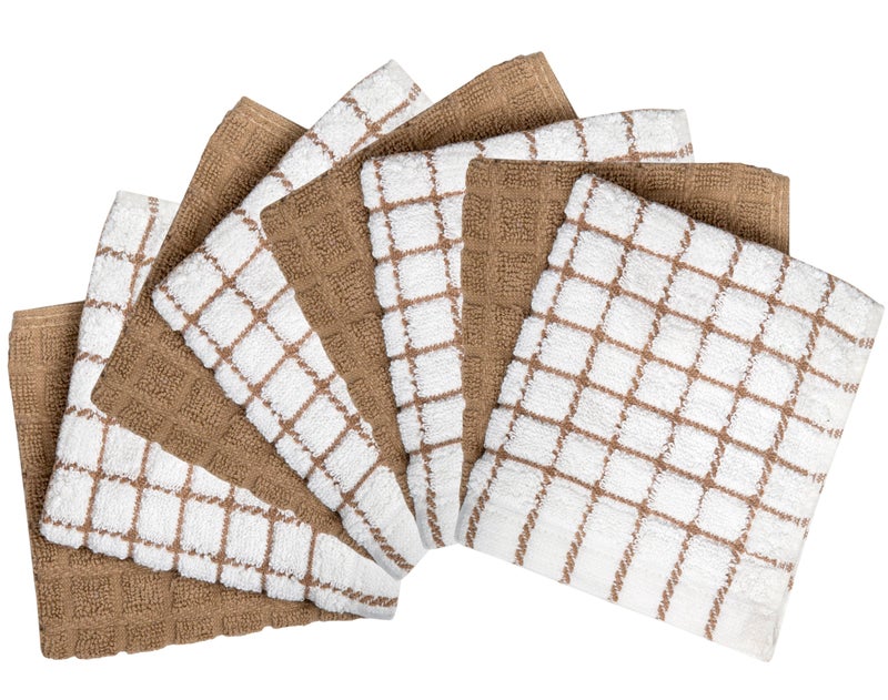 Bumble Towels Bumble Dish Cloths (8 Pack) | 12" x 12" | 100% Cotton Kitchen Towels | 405 GSM | Soft, Highly Absorbent & Durable Dish Towels for Kitchen | Tan - Image 2