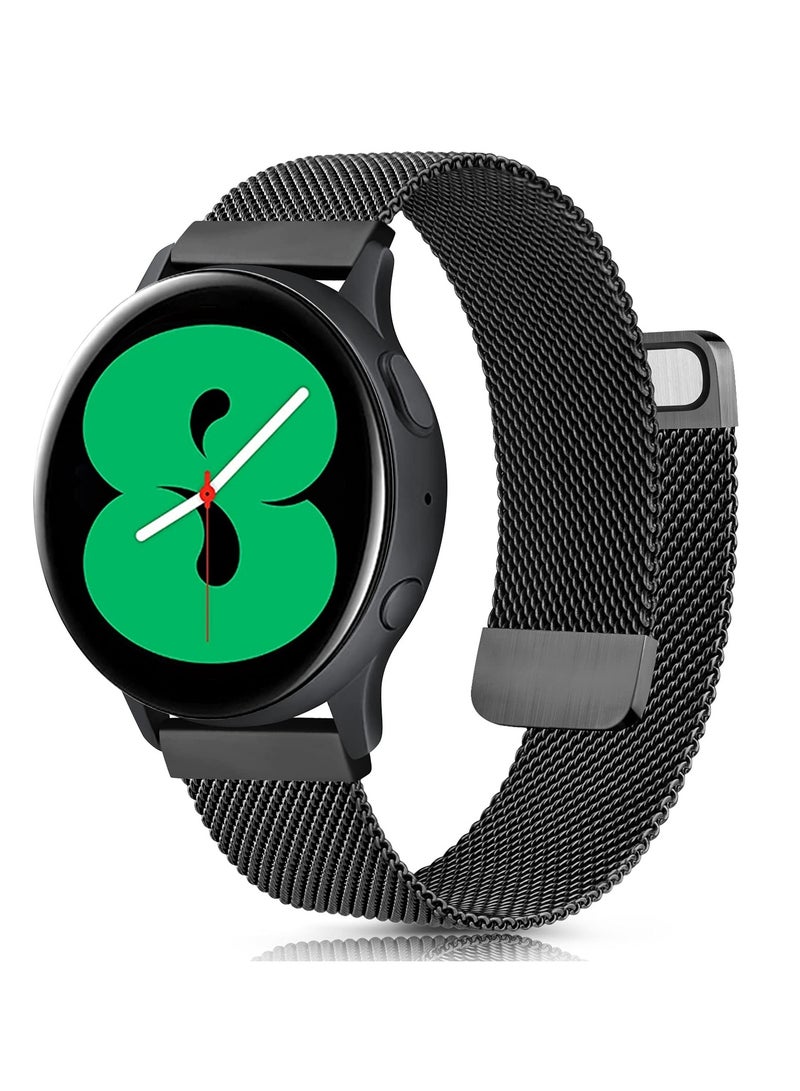 SYOSI Metal Band Compatible For Samsung Galaxy Watch 4 Band 44mm 40mm Galaxy Watch 4 Classic Band 46mm 42mm, 20mm Stainless Steel Band Replacement for Samsung Watch 4 40mm 44mm 42mm 46mm Women Men  - Image 1