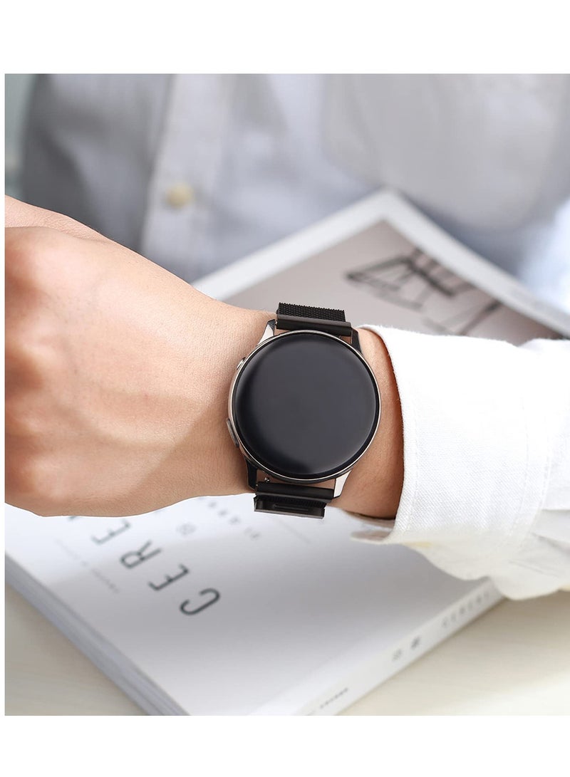 SYOSI Metal Band Compatible For Samsung Galaxy Watch 4 Band 44mm 40mm Galaxy Watch 4 Classic Band 46mm 42mm, 20mm Stainless Steel Band Replacement for Samsung Watch 4 40mm 44mm 42mm 46mm Women Men  - Image 5