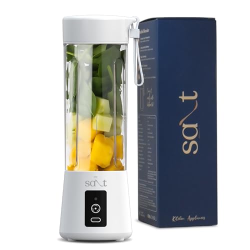 Salt PureBlend Classic Portable Blender for Smoothies, Protein Shakes, Crushing Ice | 2000 mAh Battery, USB-C Port | 150W Motor | 400ml (White) - Image 1