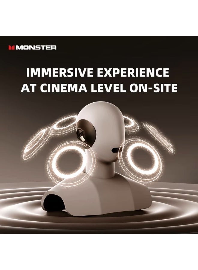 Monster AIRSTAR M300 OWS Gaming Wireless Earphones Bluetooth 6.0 Ear Clip Sports Earbuds HD Calls Noise Cancelling Headphones, Black - Image 4