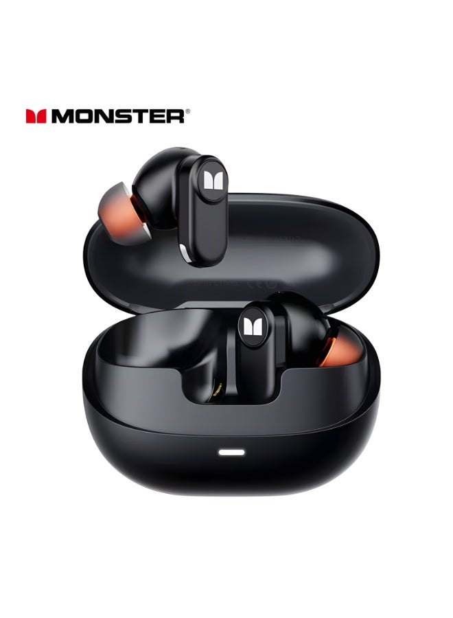 Monster AIRSTAR M300 OWS Gaming Wireless Earphones Bluetooth 6.0 Ear Clip Sports Earbuds HD Calls Noise Cancelling Headphones, Black - Image 1