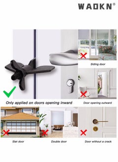 WAOKN Portable Door Lock, Home Security Door Locker Travel Lockdown Locks for Additional Safety and Privacy Security Devices for Traveling Hotel Home Apartment College(black)  - Image 5