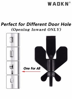 WAOKN Portable Door Lock, Home Security Door Locker Travel Lockdown Locks for Additional Safety and Privacy Security Devices for Traveling Hotel Home Apartment College(black)  - Image 3