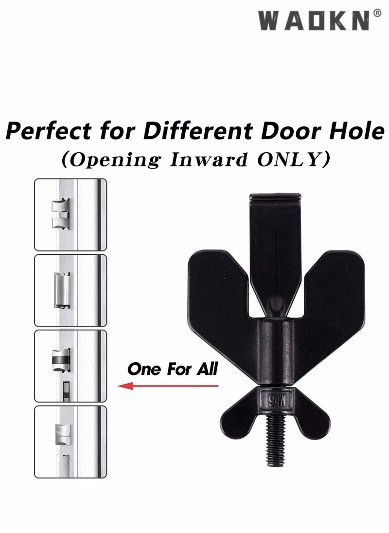 WAOKN Portable Door Lock, Home Security Door Locker Travel Lockdown Locks for Additional Safety and Privacy Security Devices for Traveling Hotel Home Apartment College(black)  - Image 3