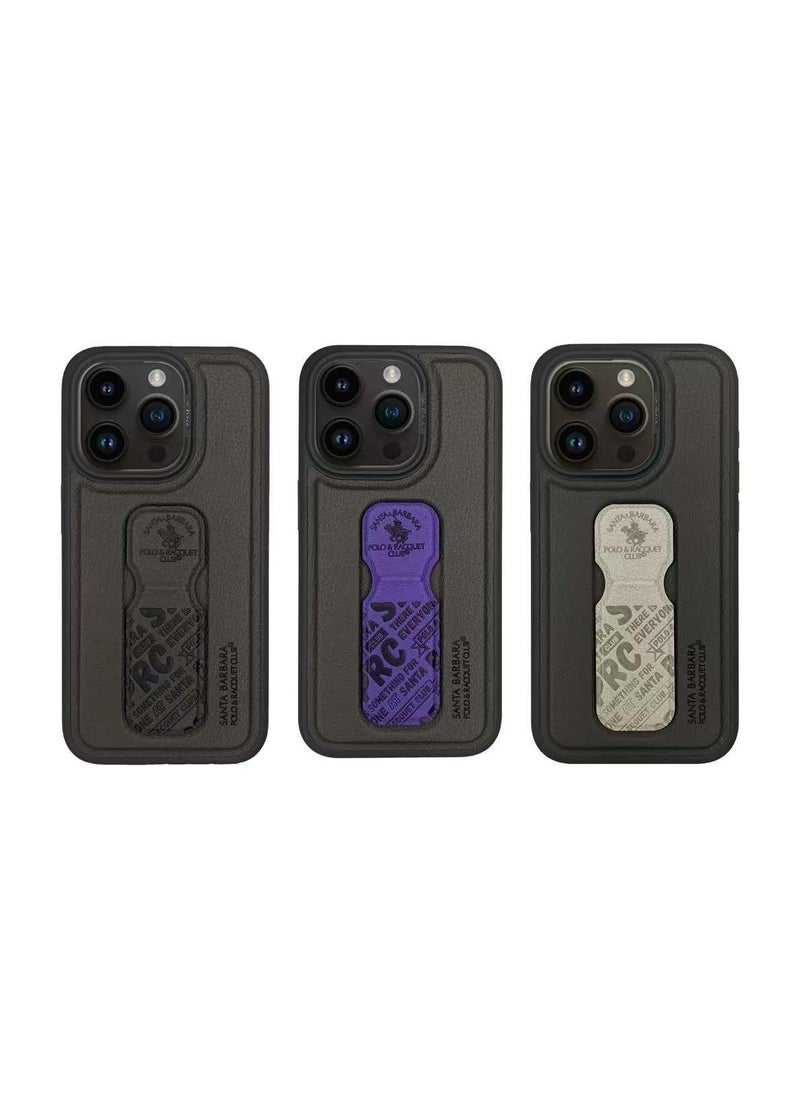 SANTA BARBARA POLO & RACQUET CLUB Blaise Series Magnetic Bracket Phone Case with Ultra-Thin Stand for iPhone 15 Pro | Lightweight, Hands-Free Kickstand, Premium Microfiber Lining, Scratch-Resistant, Travel-Friendly, Shockproof Protection - White  - Image 4