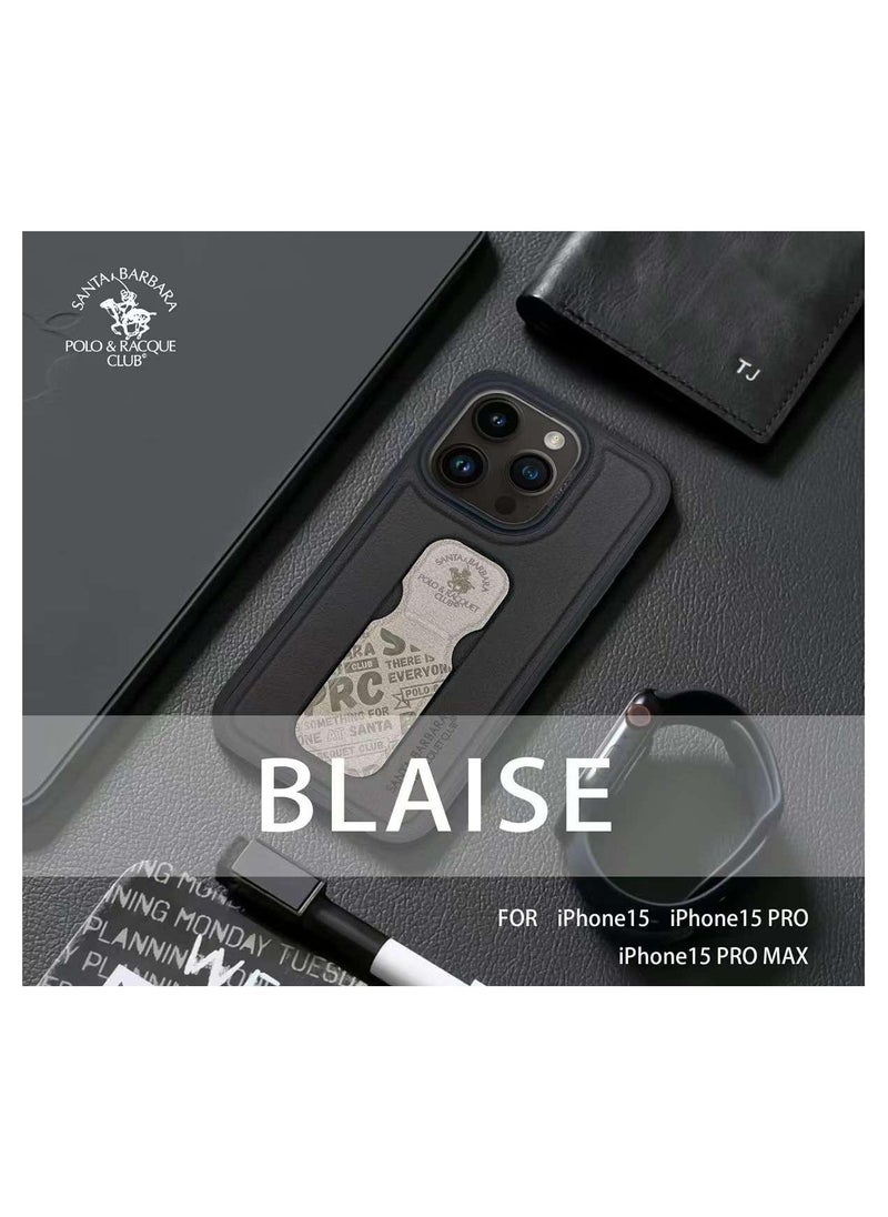 SANTA BARBARA POLO & RACQUET CLUB Blaise Series Magnetic Bracket Phone Case with Ultra-Thin Stand for iPhone 15 Pro | Lightweight, Hands-Free Kickstand, Premium Microfiber Lining, Scratch-Resistant, Travel-Friendly, Shockproof Protection - White  - Image 2