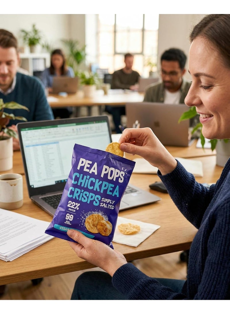 Pea Pops Healthy Chickpea Crisps - Low Calorie, Gluten Free, 28% Protein Snacks that are Popped Not Fried ( 23g, Smoky BBQ) - Image 3