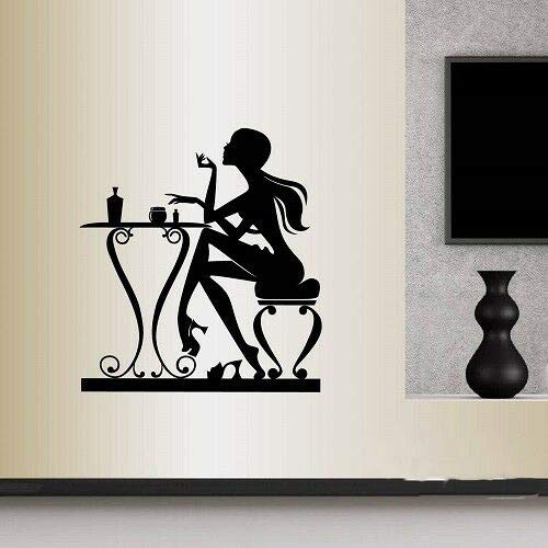 LYOMAN LYOMAN Vinyl Decal Pedicure Manicure Salon Salon Wall Stickers for Women Woman Girl Nail Polish Wall Sticker 