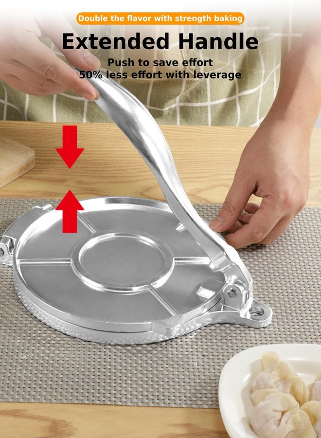 Bewinner Aluminum Alloy Tortilla Press, Manual Tortilla Maker, Dough Press,Flour Tortilla Press, Rotis Press, Tortillera Pataconera for Pizza Pie Patty Making (16cm Silver) - Image 3