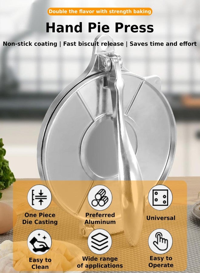 Bewinner Aluminum Alloy Tortilla Press, Manual Tortilla Maker, Dough Press,Flour Tortilla Press, Rotis Press, Tortillera Pataconera for Pizza Pie Patty Making (16cm Silver) - Image 2