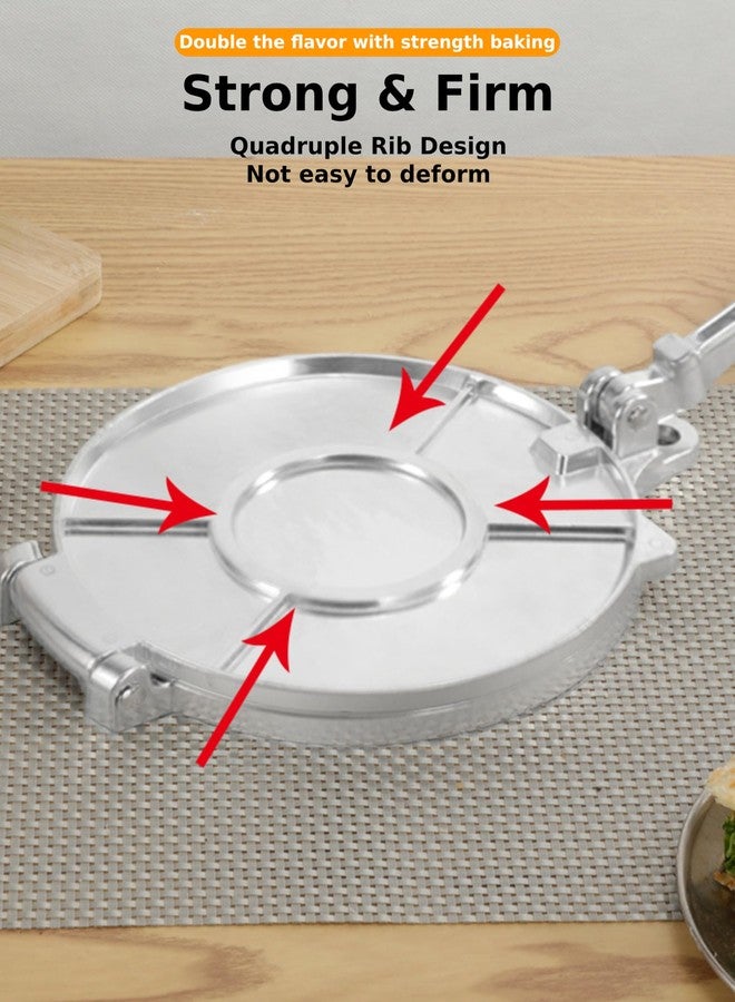 Bewinner Aluminum Alloy Tortilla Press, Manual Tortilla Maker, Dough Press,Flour Tortilla Press, Rotis Press, Tortillera Pataconera for Pizza Pie Patty Making (16cm Silver) - Image 5