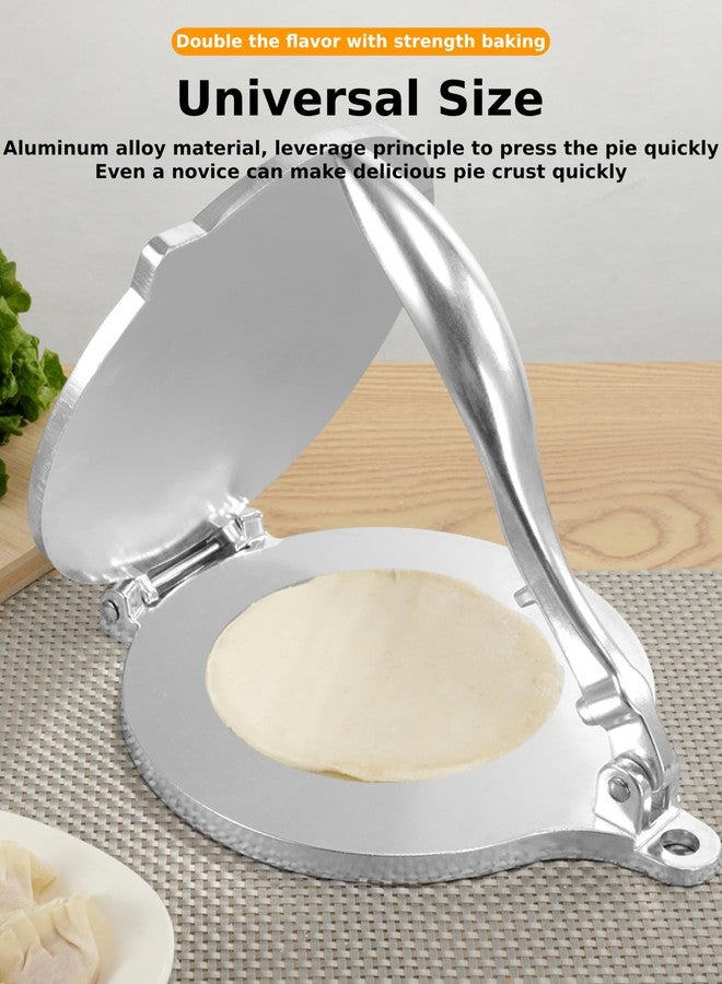 Bewinner Aluminum Alloy Tortilla Press, Manual Tortilla Maker, Dough Press,Flour Tortilla Press, Rotis Press, Tortillera Pataconera for Pizza Pie Patty Making (16cm Silver) - Image 4