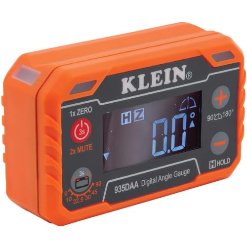 Klein Tools 935DAA Digital Electronic Level and Angle Gauge LED Angle Alert Measure and Set Angles 090 and 0180 Degree Ranges