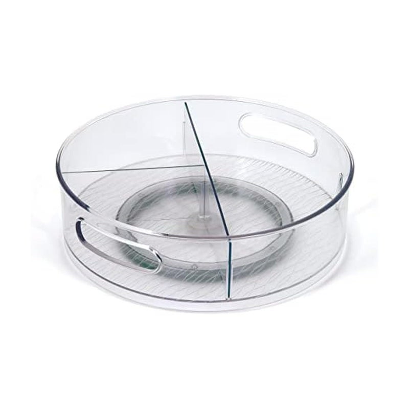 Copco Storage Turntable with Removable Dividers 12 Inch Clear