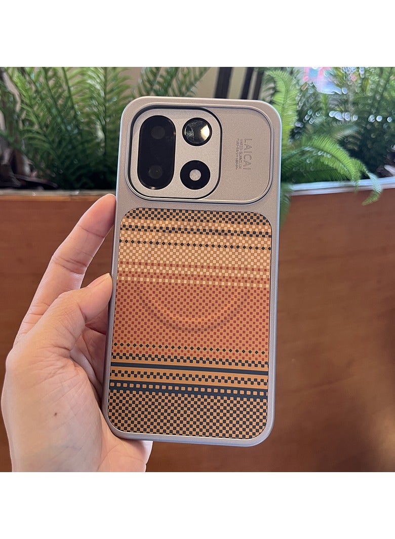 general OnePlus 15 Phone Case Magnetic Full-Coverage Shockproof Kevlar Textured Skin PC Protective Cover with Lens Protector - Image 1