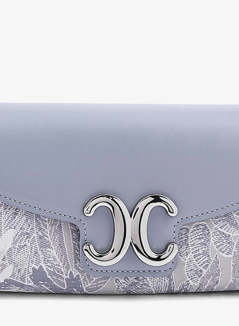 Cuple SkyBlue Cuple Textured Zip Shoulder Bag for Women | Best Price UAE