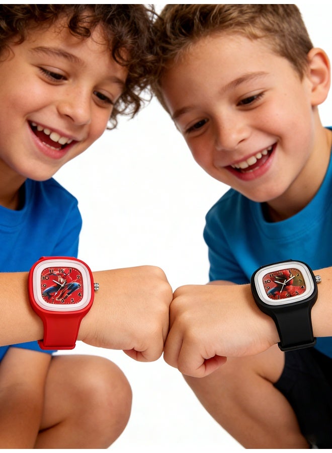 SPIDERMAN 2Pcs Kids Watch - Superhero Watch for Boys & Girls, Adjustable Strap Learning Time Wrist Watch, Cool Inexpensive Gift for Toddlers, Boys & Girls - Image 4