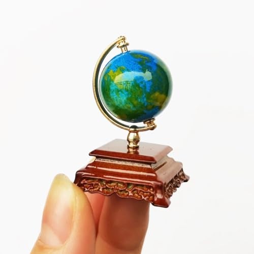 RillyRellow Miniature Globe Dollhouse 112 Scale Globe Tiny Terrestrial Globe Model for Mini Dollhouse Decorating Furniture DIY Decortion - Image 1