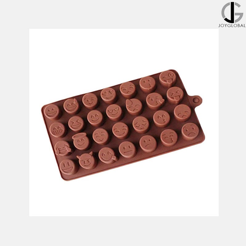JoyGlobal Silicone 28Cavity Emoji Emoticons Candy Chocolate DIY Moulds Multicolor - Image 3