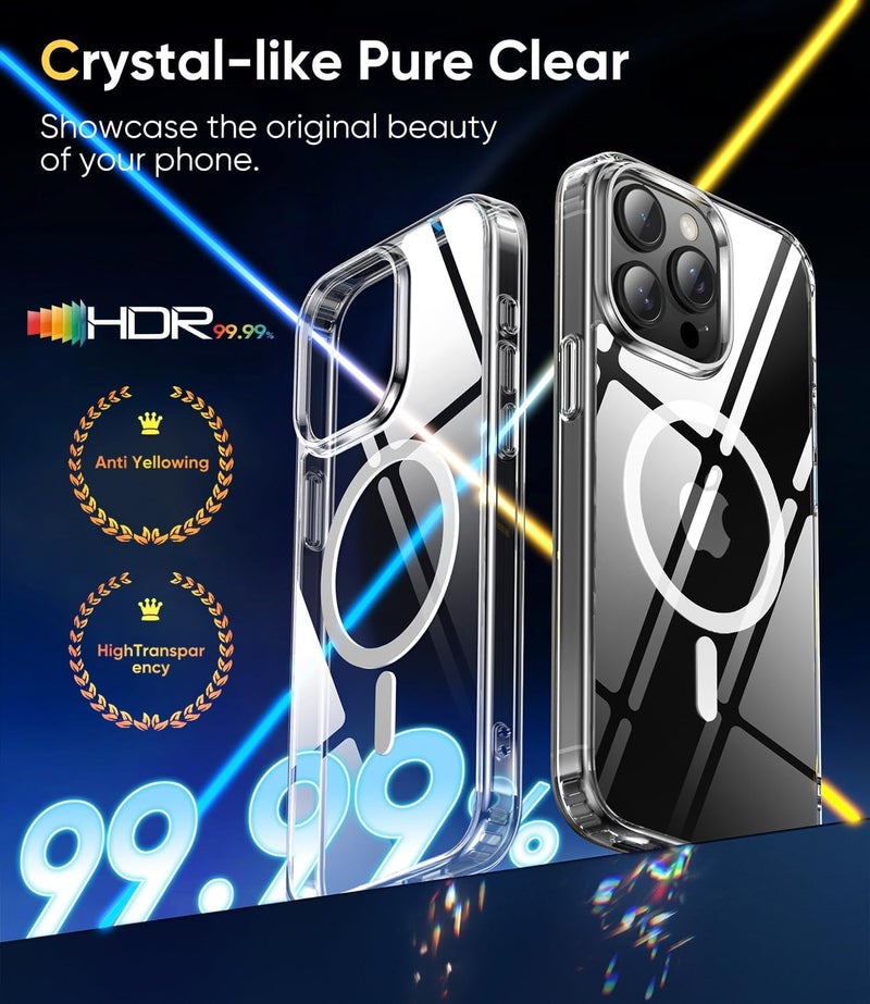 Caisles Ultra-Hybrid Transparent Clear Case– Anti-Yellow, Magnetic Ring, Camera Protection, Shockproof, Slim Fit & Wireless Charging Safe (iPhone 15 PRO) - Image 5