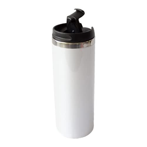 MR.R 15oz Sublimation Blanks Tumbler with Lid,Stainless Steel Double Wall Vacuum Insulated Travel Water bottle Straight Mug,Durable Powder Coated Coffee Cup,White, 450ml - Image 4