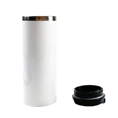 MR.R 15oz Sublimation Blanks Tumbler with Lid,Stainless Steel Double Wall Vacuum Insulated Travel Water bottle Straight Mug,Durable Powder Coated Coffee Cup,White, 450ml - Image 3