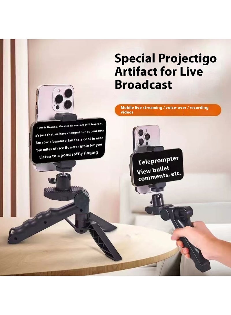 Portable Desktop Tripod with Multi-Function Phone Stand for Live Streaming, Selfie Recording & Teleprompter Use - Image 3