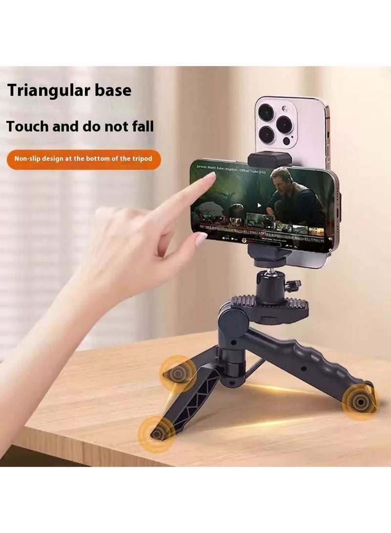Portable Desktop Tripod with Multi-Function Phone Stand for Live Streaming, Selfie Recording & Teleprompter Use - Image 4