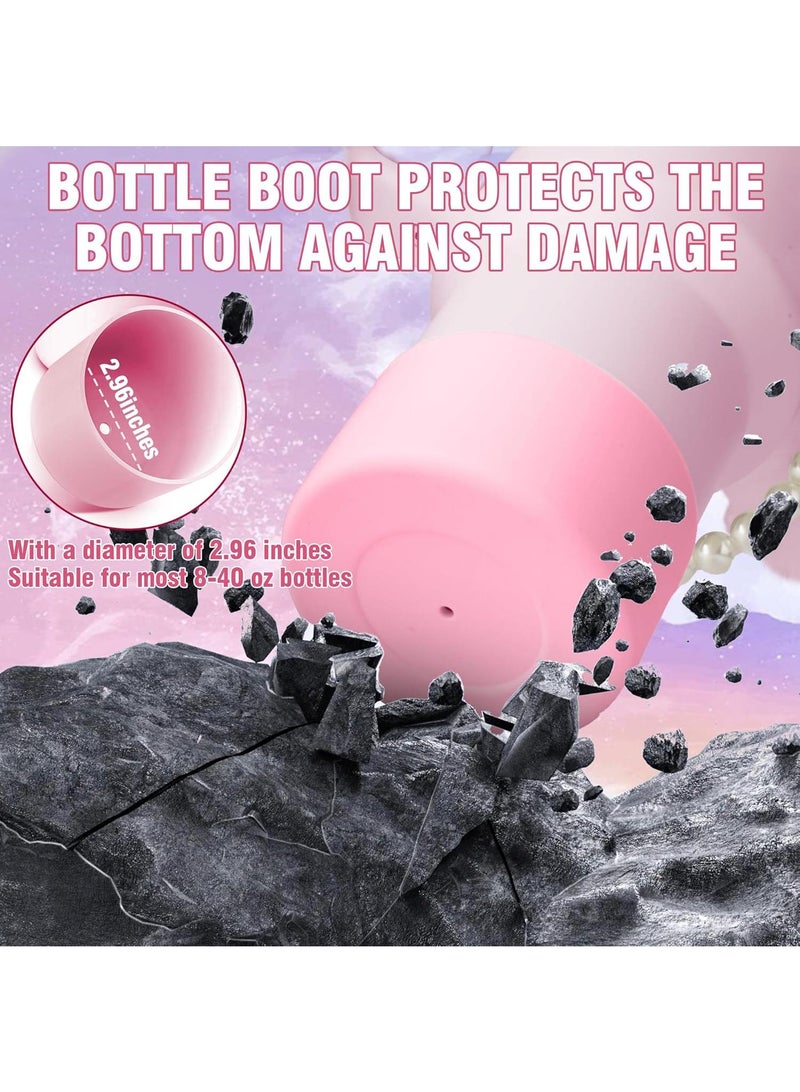 Y&D Compatible with Stanley Cup Accessories Set, Stanley Accessories 40 oz, Accesorios Stanley with Food-Grade Stanley Straw Cover, Stanley Tumbler Accessories Beautify Your Cup, Unique Gifts for WomenPink/Gold - Image 4