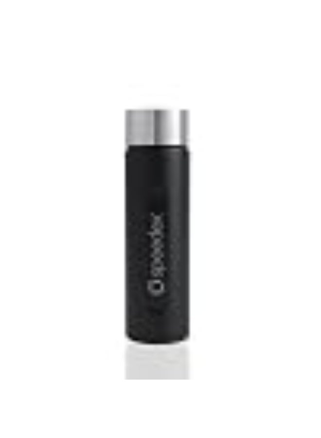 Speedex Black Stainless Steel Water Bottle 1 Litre Set of 1 | Single Wall Water Bottles | BIS Approved Reusable Bottles for Kids & Adults | School, Office, Gym & Travel - Image 1