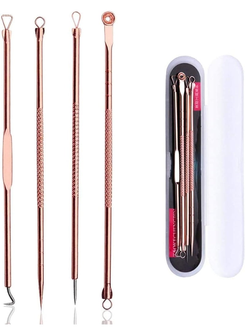 Remover Blackhead Remover Pimple Tool Kit, Set of 4 Stainless Steel Blackhead Removal Tool Pimple Popping Kit, Pimple Extractor Acne Tool - Image 1