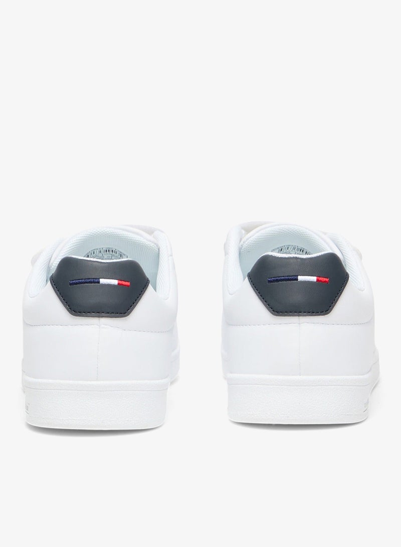 U.S. Polo Assn. Women's White Casual Sneakers with Black Accent - Velcro Strap Design Shoes and Comfort Cushioned Sole for Everyday Style - Image 4