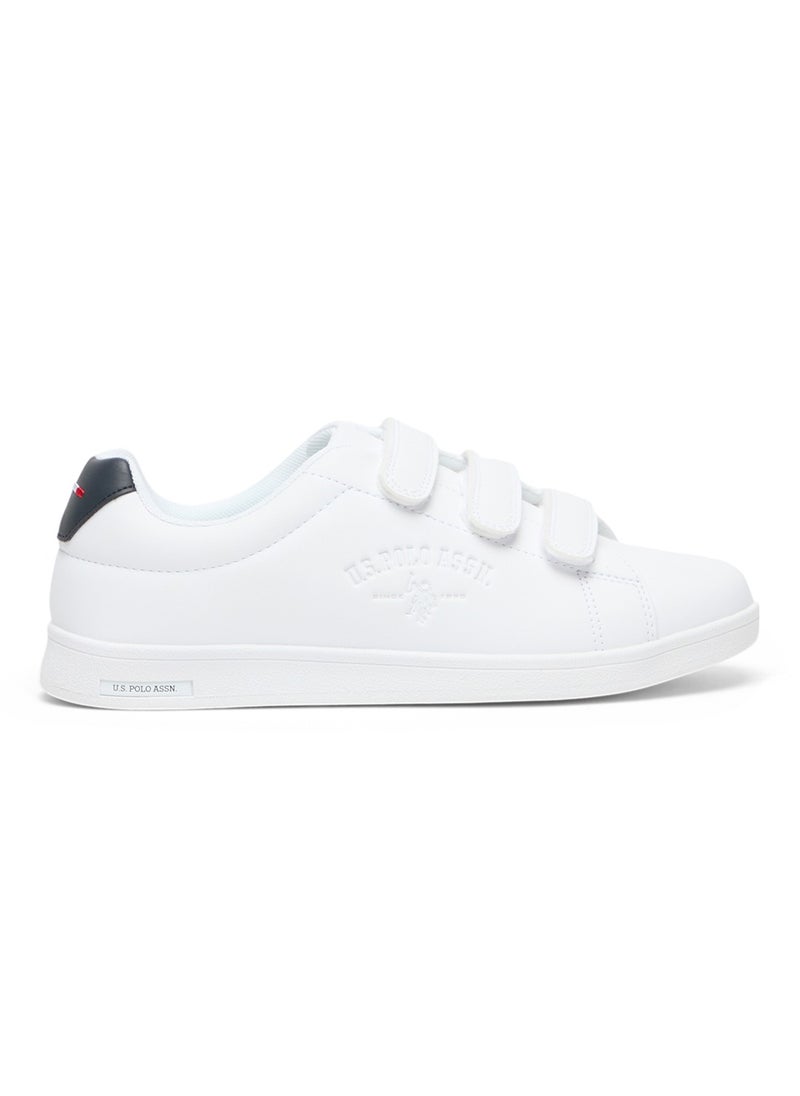U.S. Polo Assn. - Women's White Casual Sneakers with Black Accent - Velcro Strap Design and Comfort Cushioned Sole for Everyday Style - Image 1