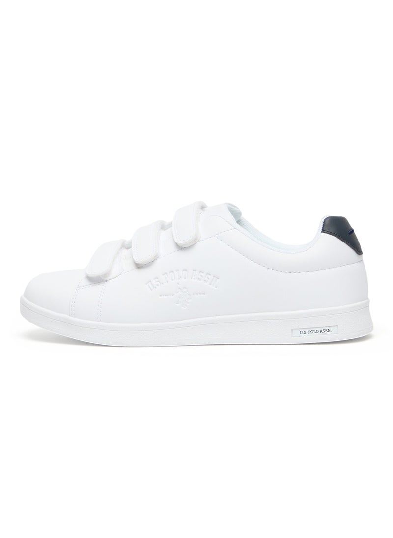 U.S. Polo Assn. - Women's White Casual Sneakers with Black Accent - Velcro Strap Design and Comfort Cushioned Sole for Everyday Style - Image 1