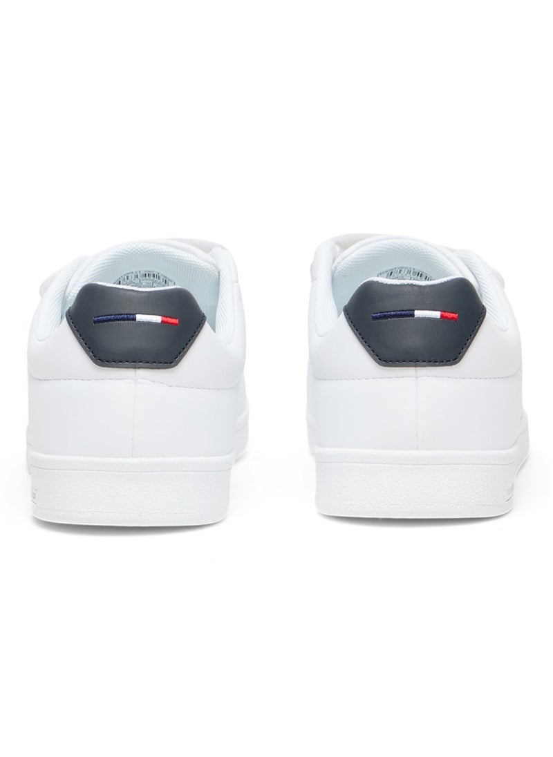 U.S. Polo Assn. - Women's White Casual Sneakers with Black Accent - Velcro Strap Design and Comfort Cushioned Sole for Everyday Style - Image 1